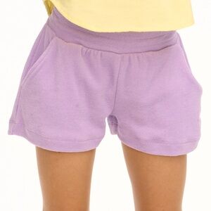 toddler girl purple Terry Shorts - Soft Elastic Waist